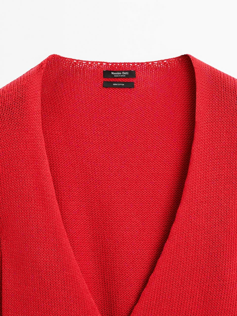 ÁO CARDIGAN DỆT KIM CÓ CHI TIẾT THẮT LƯNG