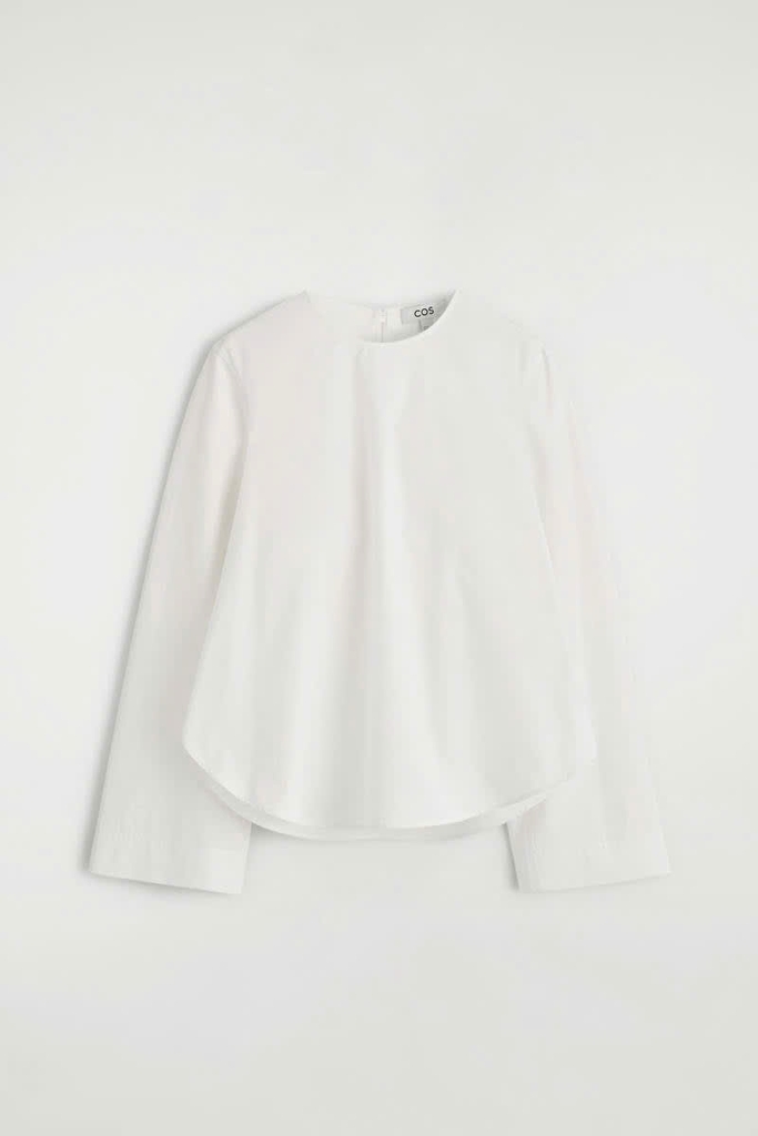 Áo cánh cotton viền cong