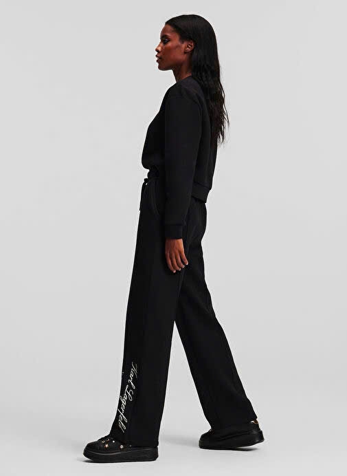 Set nỉ Karl đen Áo sweatshirt - Quần suông