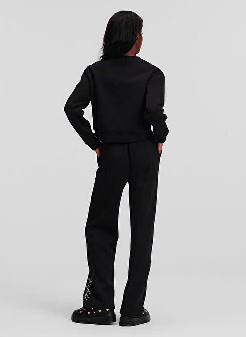 Set nỉ Karl đen Áo sweatshirt - Quần suông
