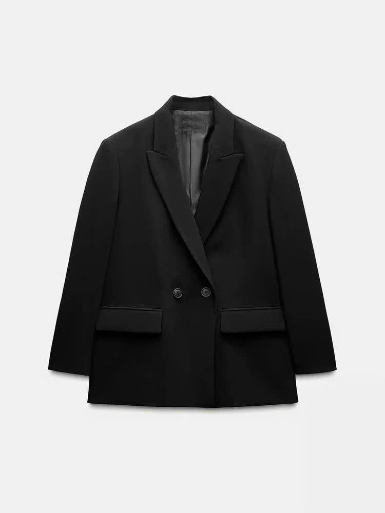 Blazer đen Zara 2 túi trước