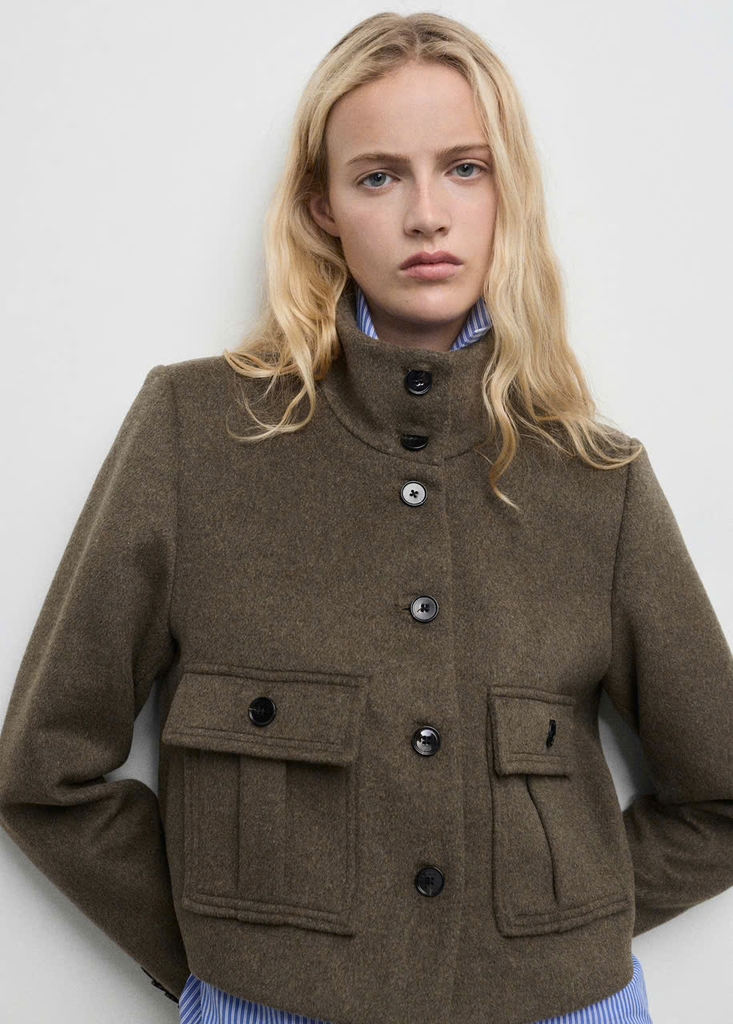 Coat dạ handmade MNG dáng lửng