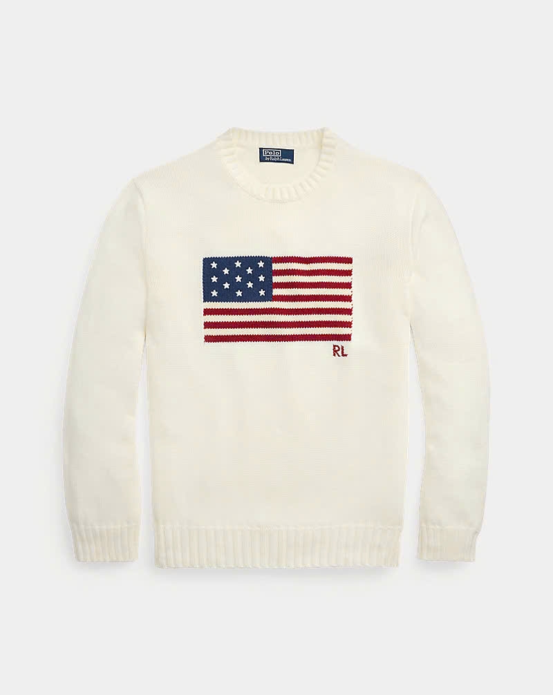 Áo len Polo cờ Mỹ 100% cotton 2 màu