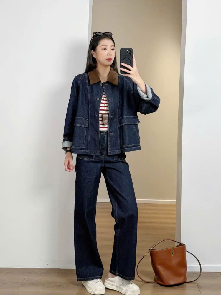 Quần denim ICICLE suông