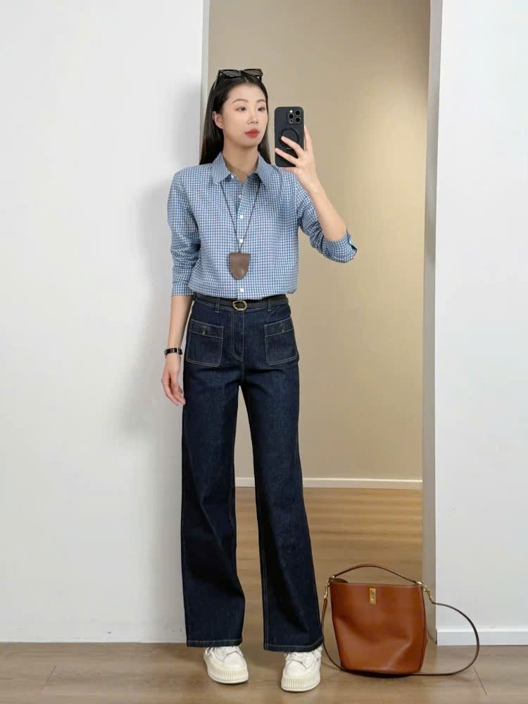 Quần denim ICICLE suông