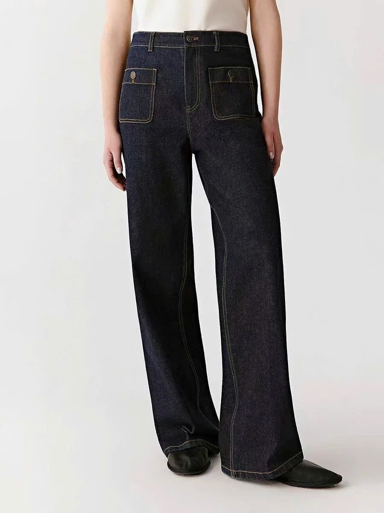 Quần denim ICICLE suông