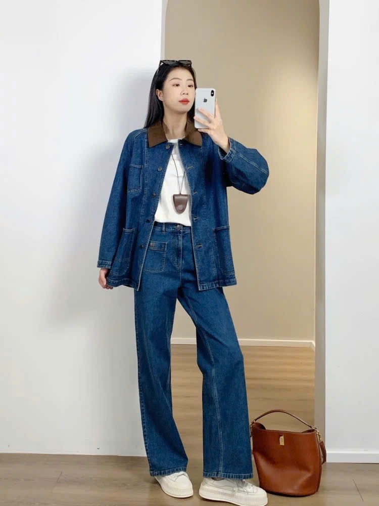 Quần denim ICICLE suông