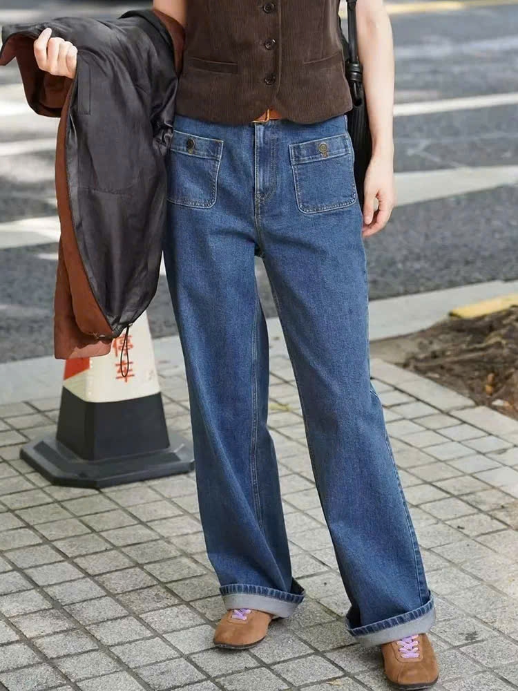 Quần denim ICICLE suông