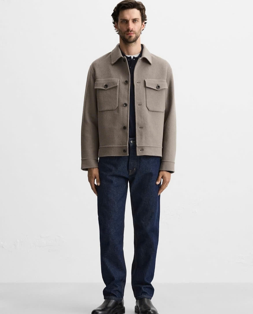 Áo khoác dạ ép Zara cổ đức