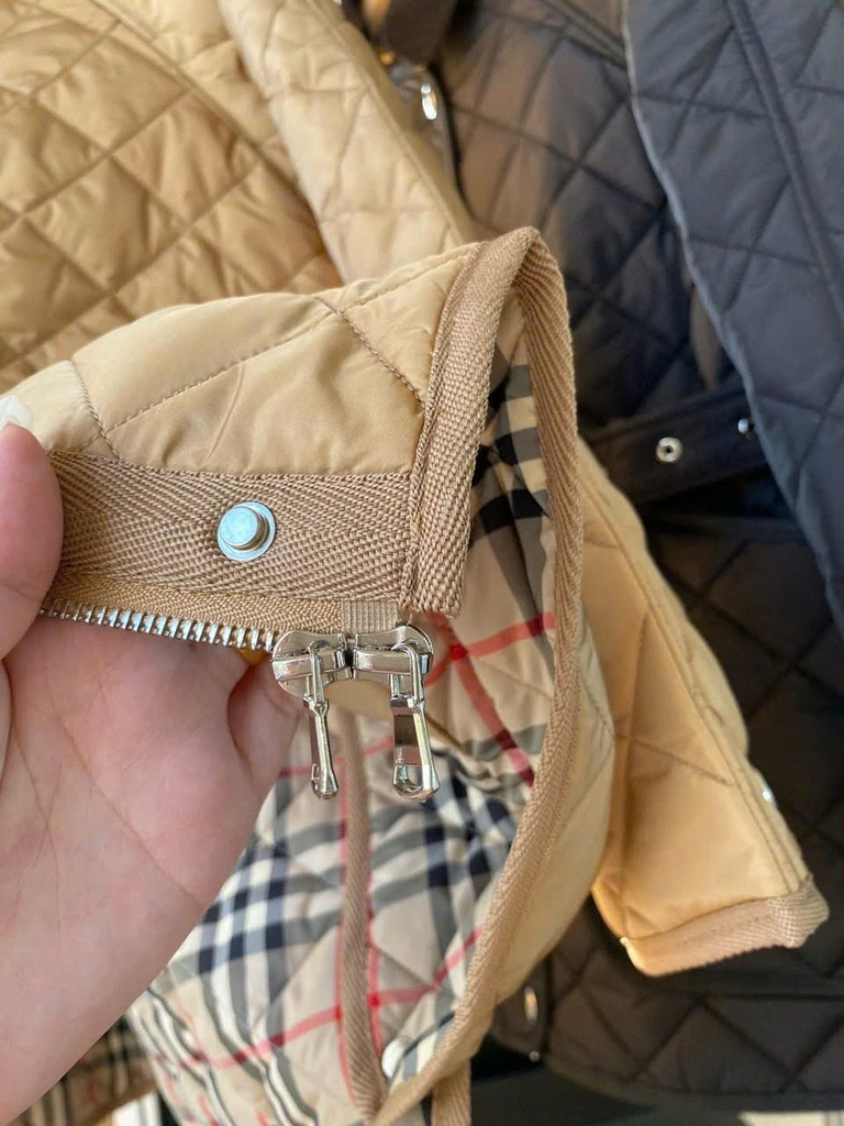 Áo phao BBR trần bông cổ nhung 2 túi trước kèm belt