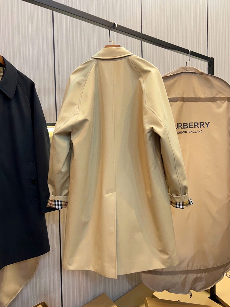 Măng tô BBR khaki cổ bẻ