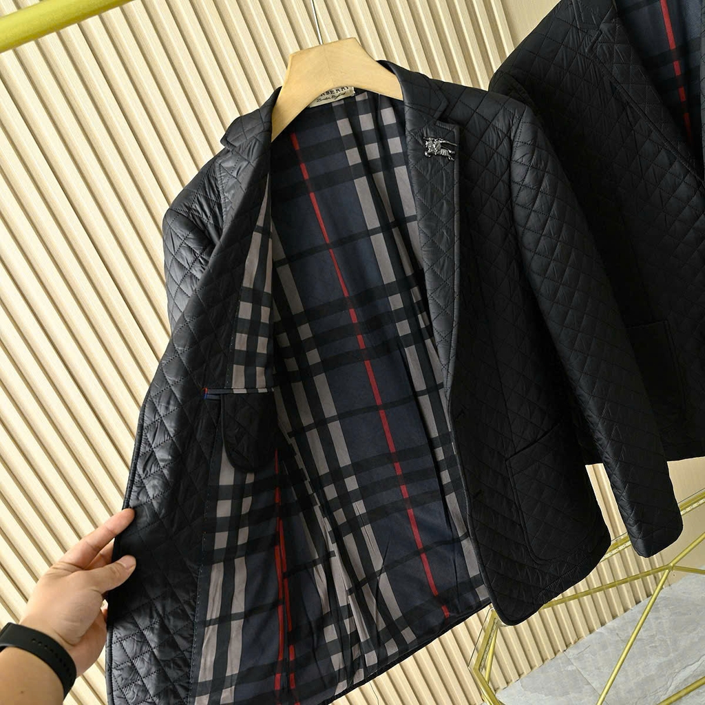 Vest nam BBR trần trần bông logo kim loại ngực