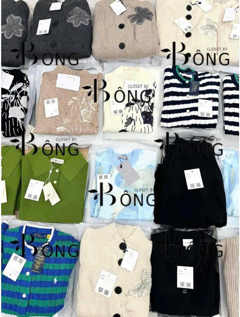 Áo len Brunello Cucinelli cổ trụ đính hoa sequin ngực