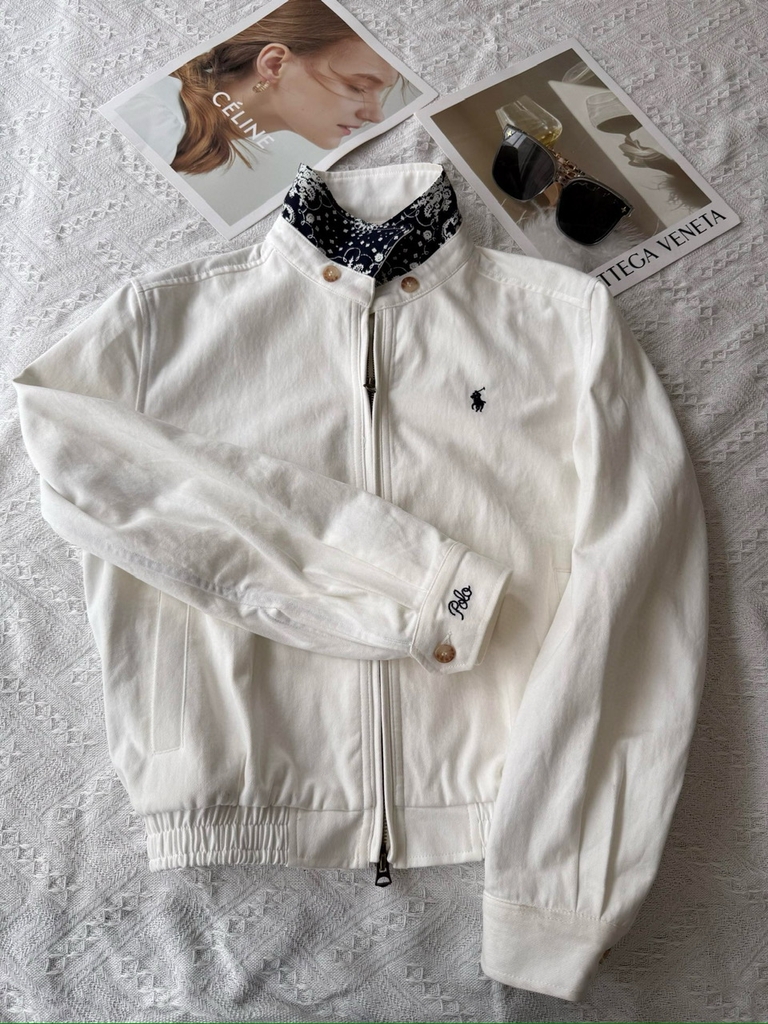 Áo khoác Polo RL cổ Đức viền hoa