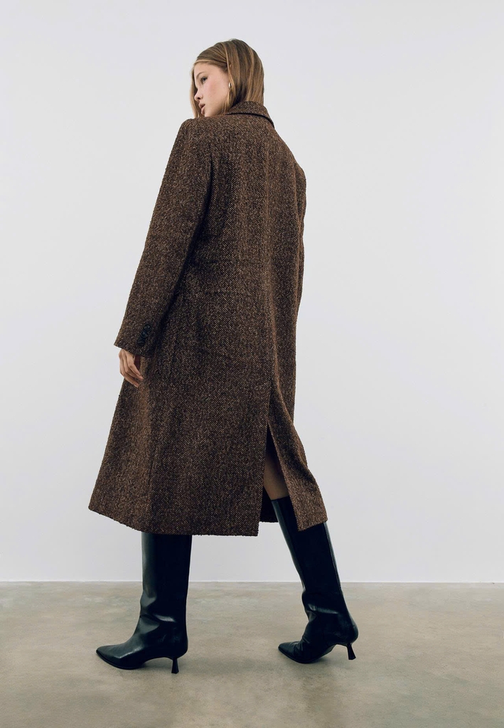 Long coat dạ xương cá
