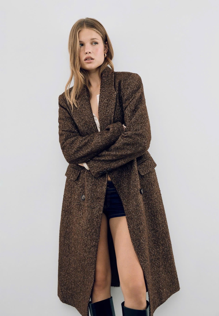 Long coat dạ xương cá