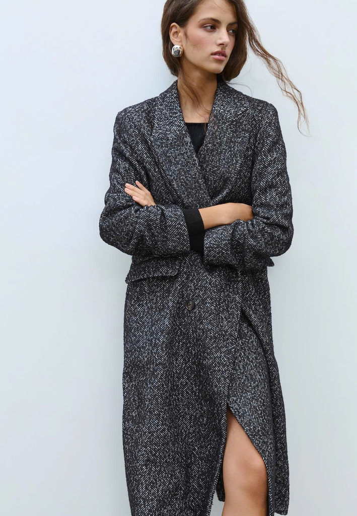 Long coat dạ xương cá