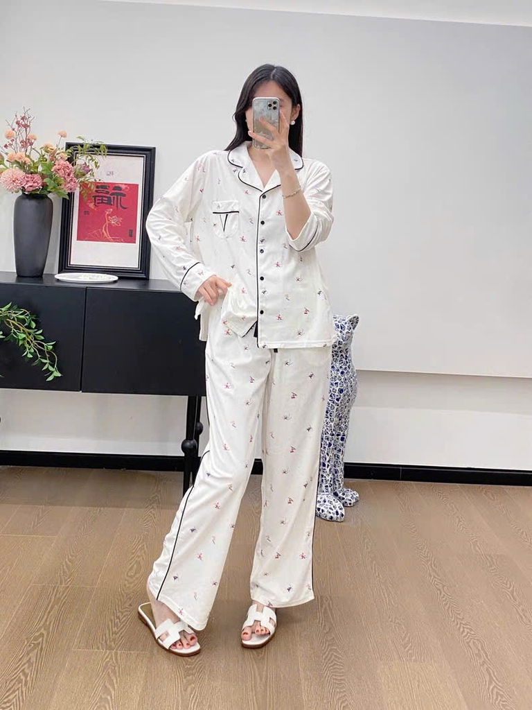 Set VICTORIA SECRET dạ nhung dài tay