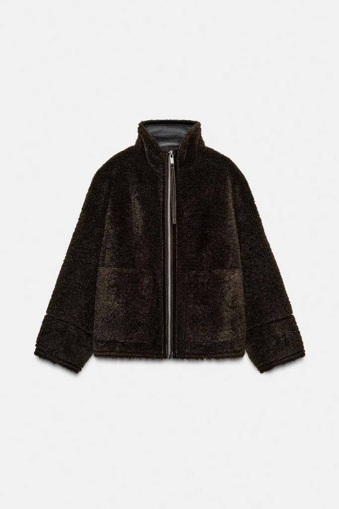 Áo khoác lông cừu giả hai mặt ZW COLLECTION