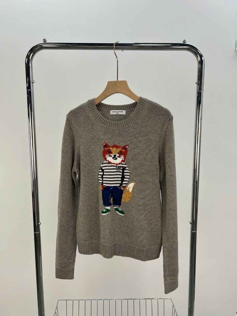 Áo len Maison Kitsune cổ tròn 3 màu