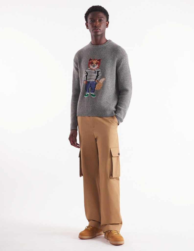 Áo len Maison Kitsune cổ tròn 3 màu