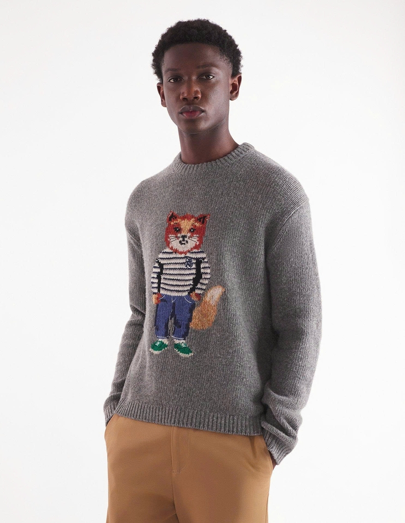 Áo len Maison Kitsune cổ tròn 3 màu
