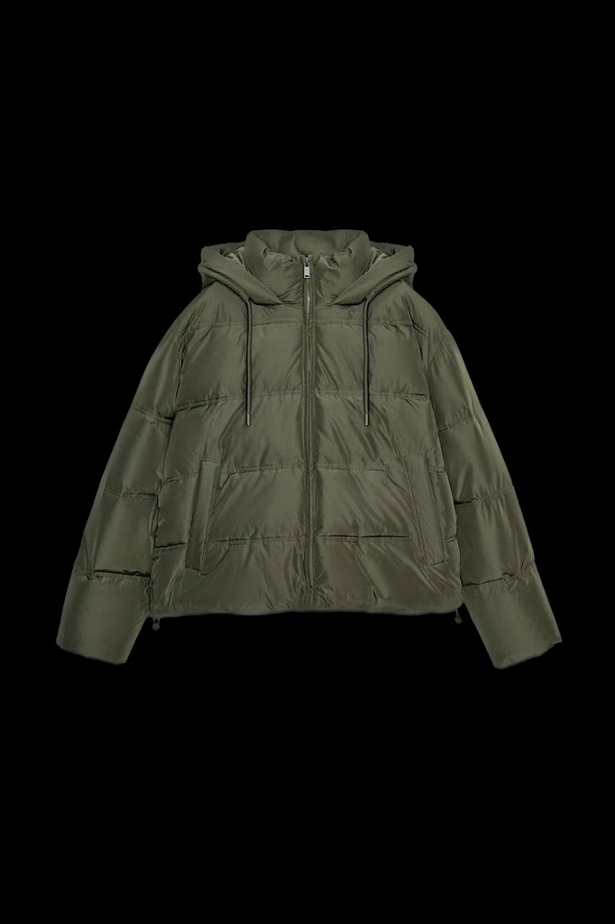 Áo phao Zara phối mũ rút dây