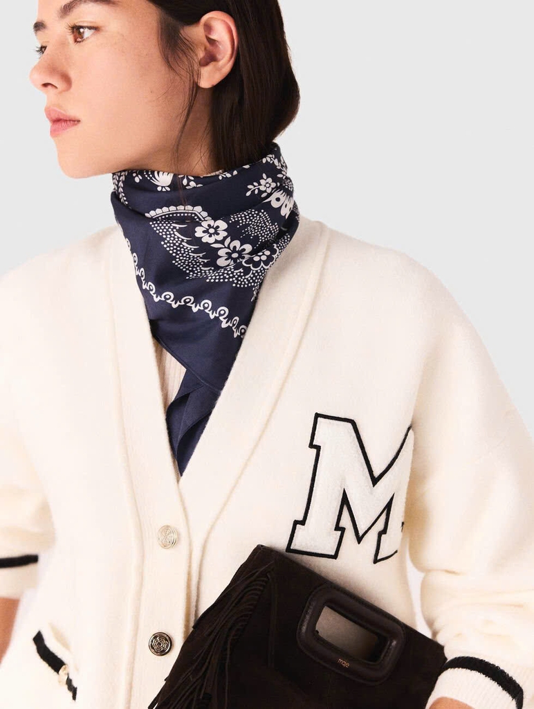 Áo khoác cardigan dài thêu