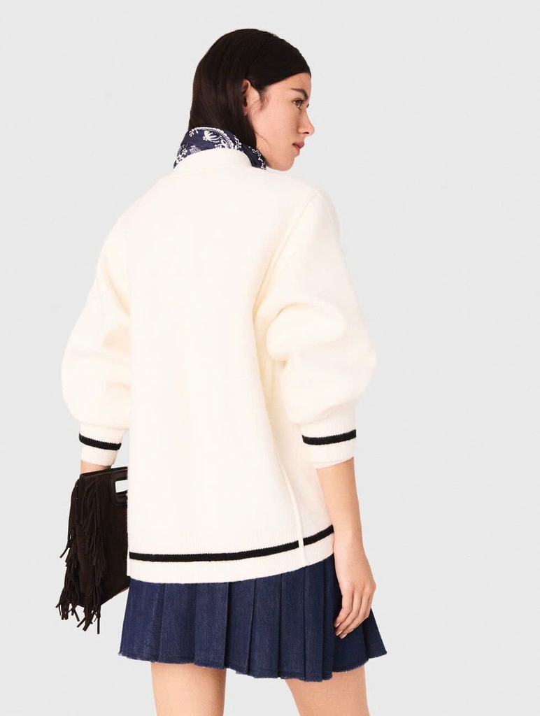 Áo khoác cardigan dài thêu