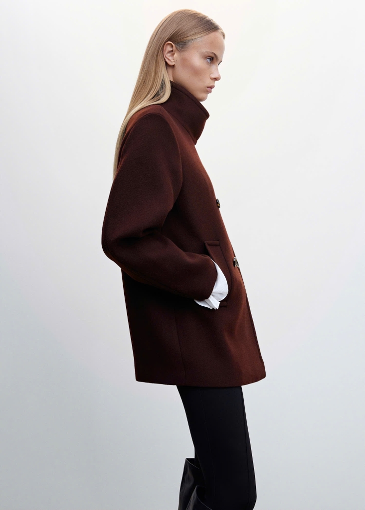 Coat dạ MNG 2 hàng khuy 2 màu
