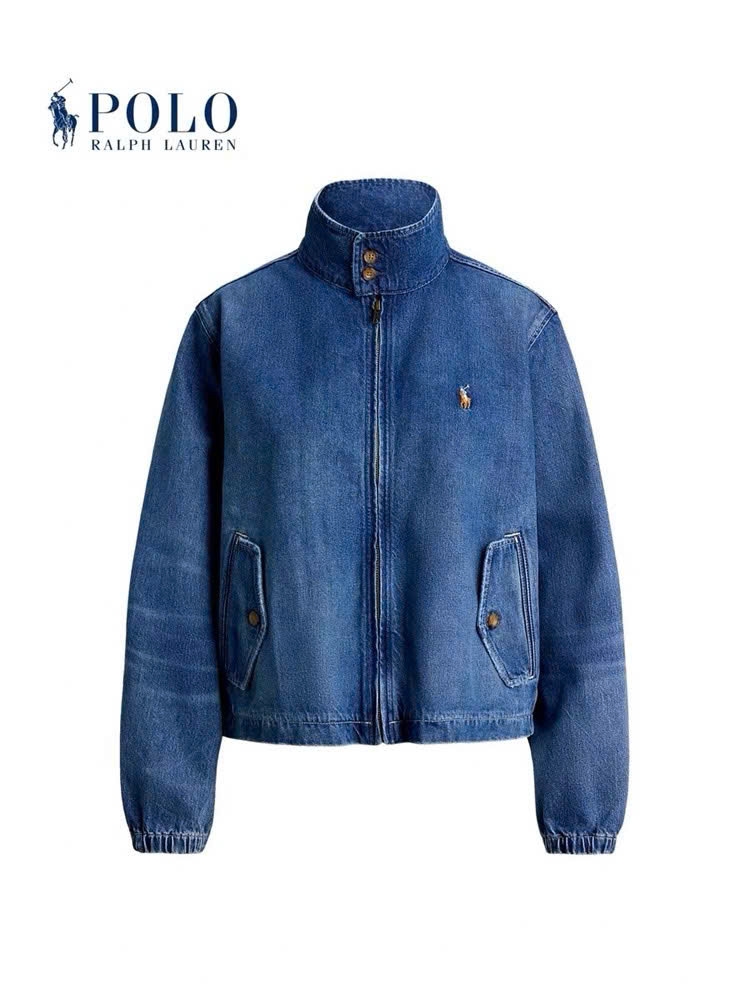Jacket denim Polo cổ bẻ