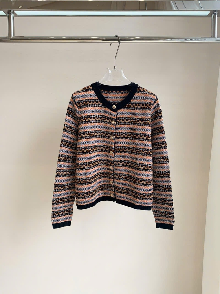 CDG Loro Piana thổ cẩm khuy đồng