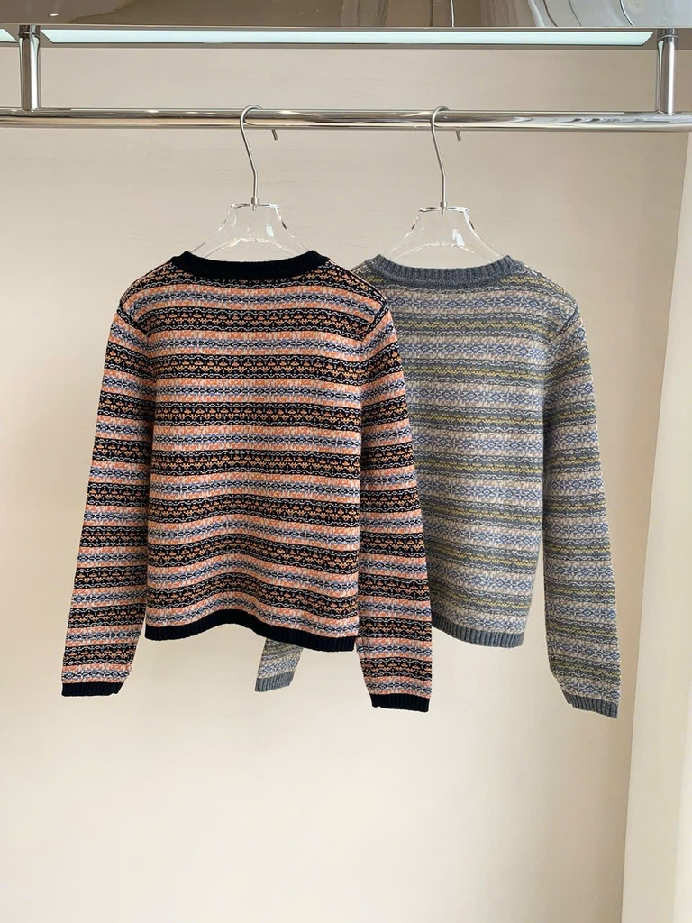 CDG Loro Piana thổ cẩm khuy đồng