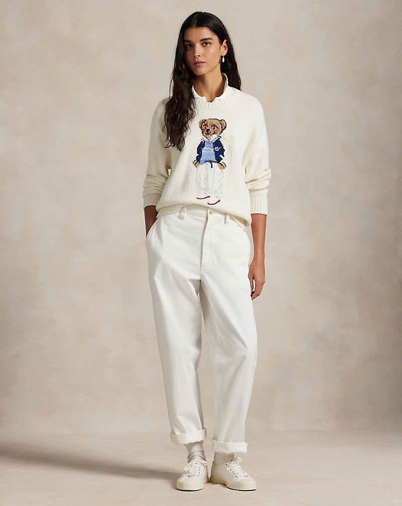 Áo len Polo BEAR gấu mặc áo bomber 100% cotton