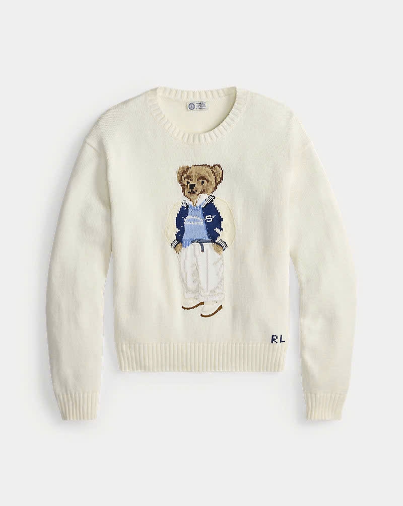 Áo len Polo BEAR gấu mặc áo bomber 100% cotton