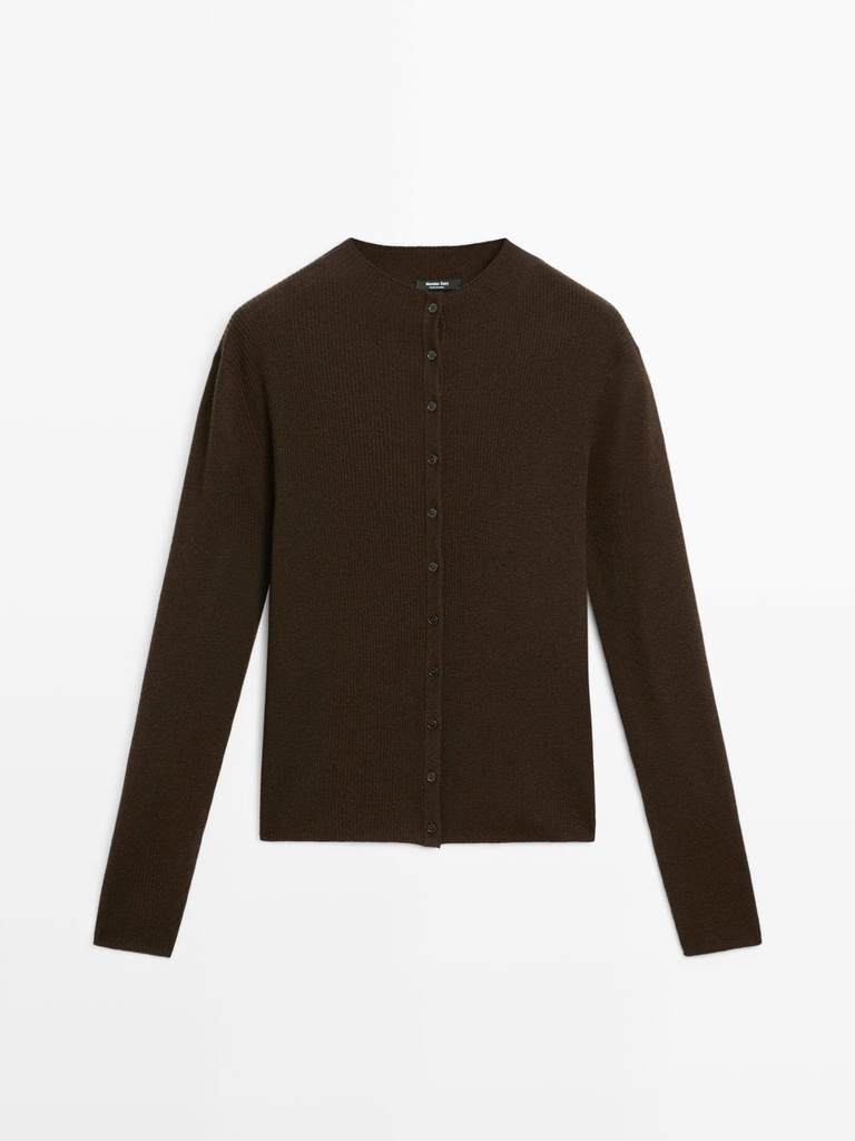 ÁO KHOÁC CARDIGAN DỆT GÂN PHA LEN