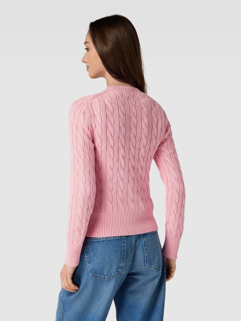 Áo cardigan Polo vặn thừng to