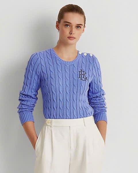 Áo len Polo vặn thừng to phối khuy vai