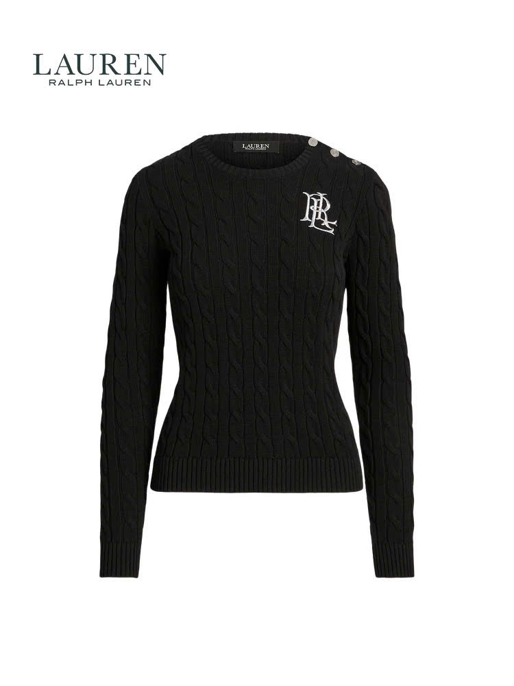 Áo len Polo vặn thừng to phối khuy vai