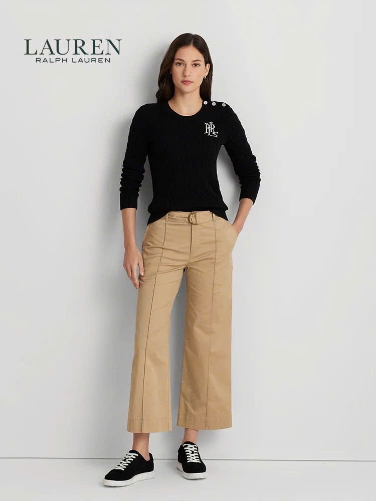 Áo len Polo vặn thừng to phối khuy vai