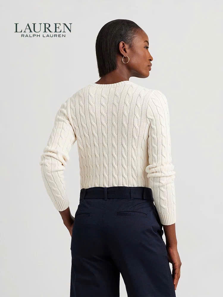 Áo len Polo vặn thừng to phối khuy vai