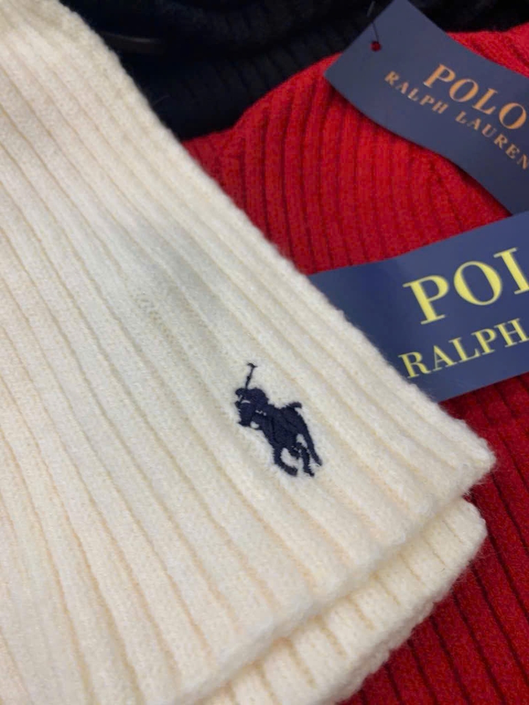 Set khăn + mũ len Polo