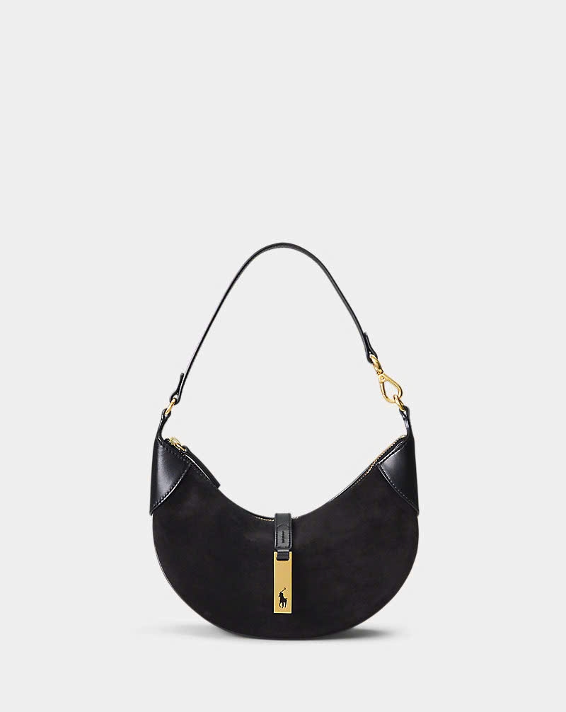 Túi Polo mini ID suedu shoulder bag Sz24x15
