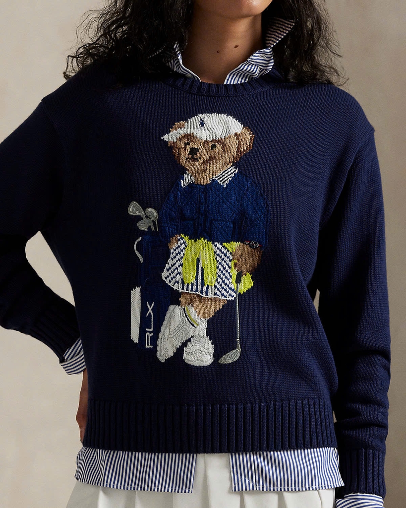 Áo len Polo Bear gấu golf 100% cotton