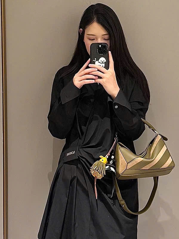 Túi LOEWE PUZZLE suede bad medium