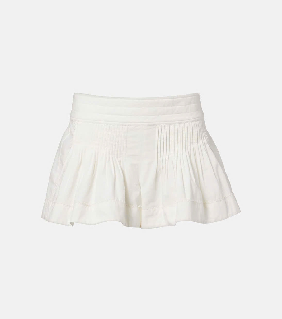 Quần short cotton Cybila xếp ly