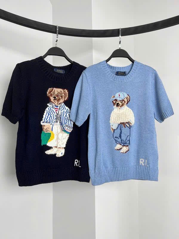 Áo len Polo bear blue gấu đội mũ xanh
