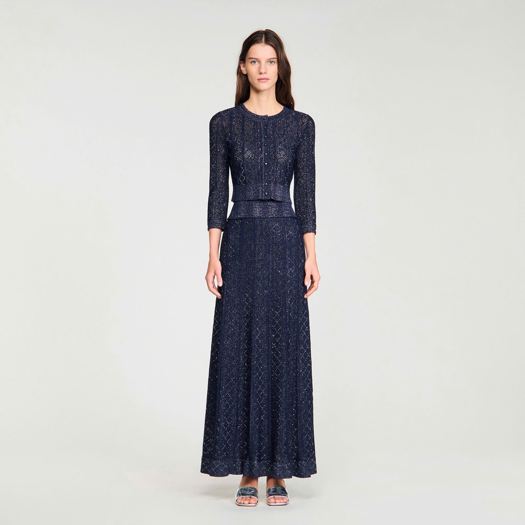 ÁO KHOÁC CARDIGAN NGẮN DỆT KIM ĐÍNH ĐÁ