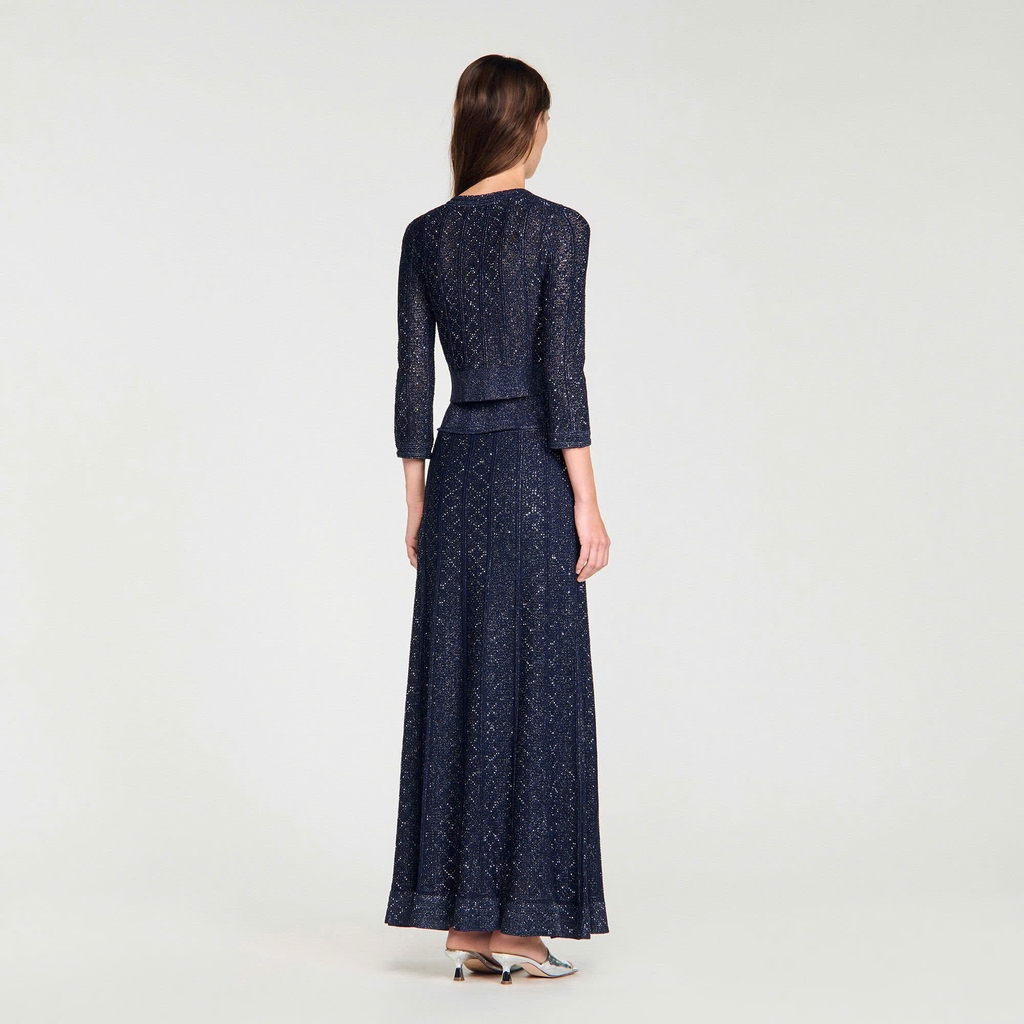 ÁO KHOÁC CARDIGAN NGẮN DỆT KIM ĐÍNH ĐÁ