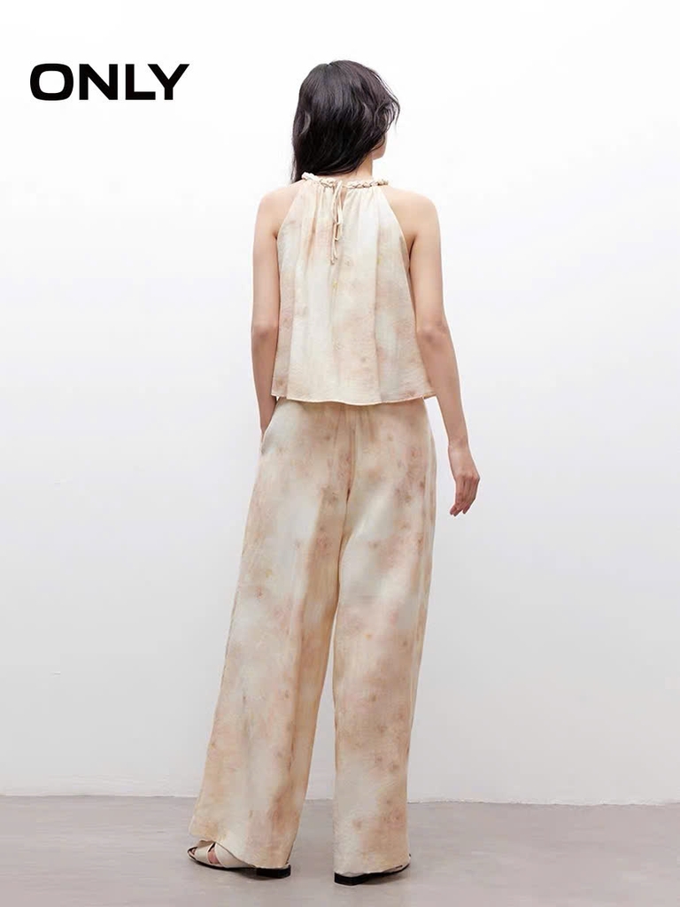 Top lụa ONLY cổ yếm xoắn thừng 2 màu